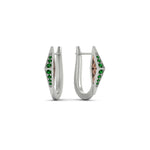 Load image into Gallery viewer, Delicate Conical Diamond Hoop Earrings
