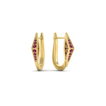 Load image into Gallery viewer, Delicate Conical Diamond Hoop Earrings
