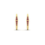 Load image into Gallery viewer, Delicate Conical Diamond Hoop Earrings

