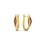 Load image into Gallery viewer, Delicate Conical Diamond Hoop Earrings