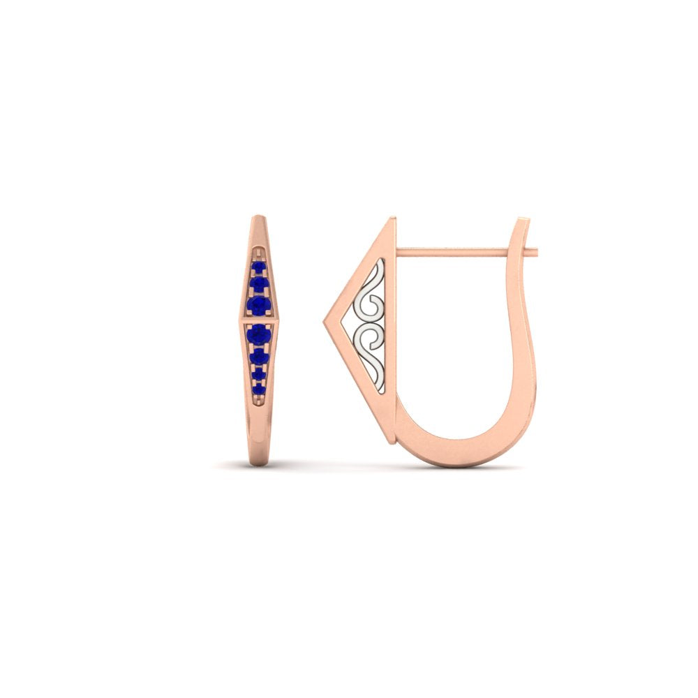 Delicate Conical Diamond Hoop Earrings