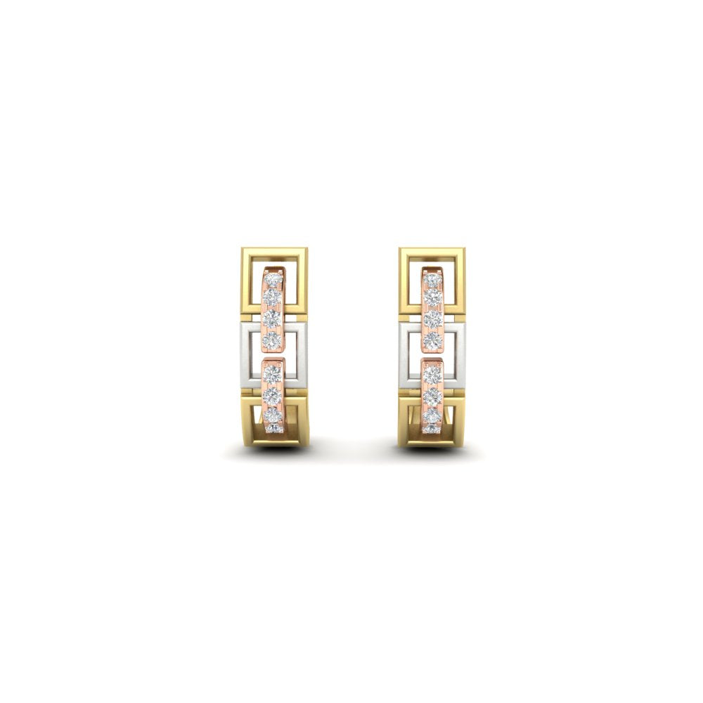Delicate Diamond Bali Earrings