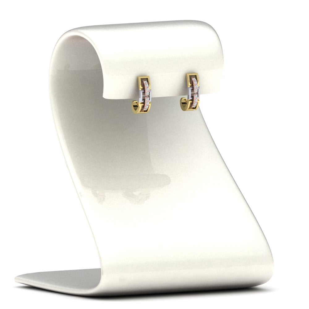Delicate Diamond Bali Earrings