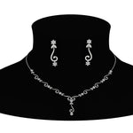 Load image into Gallery viewer, Delicate Diamond Necklace With Earrings