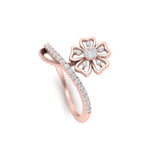 Load image into Gallery viewer, Delicate Flower Real Diamond Engagement Ring