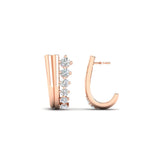 Load image into Gallery viewer, Diamond J Hoops Earrings
