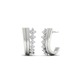 Load image into Gallery viewer, Diamond J Hoops Earrings
