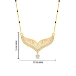 Load image into Gallery viewer, diamond-filigree-tanmaniya-spaced-out-mangalsutra-in-yellow-gold-mgs9027angle1-nl-yg-hw.jpg?v=1781774796