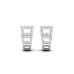 Load image into Gallery viewer, Diamond J Hoops Square Earrings