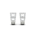 Load image into Gallery viewer, Diamond J Hoops Square Earrings
