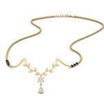 Load image into Gallery viewer, diamond-leaf-drop-3-black-bead-mangalsutra-necklace-in-yellow-gold-mgs9032sleep-nl-yg.jpg?v=1785412505