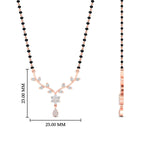 Load image into Gallery viewer, diamond-leaf-drop-black-bead-mangalsutra-necklace-in-rose-gold-mgs9032angle2-nl-rg-hw.jpg?v=1785412426