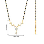 Load image into Gallery viewer, diamond-leaf-drop-black-bead-mangalsutra-necklace-in-yellow-gold-mgs9032angle2-nl-yg-hw.jpg?v=1785412426
