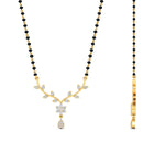 Load image into Gallery viewer, diamond-leaf-drop-black-bead-mangalsutra-necklace-in-yellow-gold-mgs9032angle2-nl-yg.jpg?v=1785412426