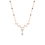Load image into Gallery viewer, diamond-leaf-drop-spaced-out-black-bead-mangalsutra-necklace-in-rose-gold-mgs9032angle1-nl-rg.jpg?v=1785412343