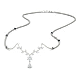 Load image into Gallery viewer, diamond-leaf-drop-spaced-out-black-bead-mangalsutra-necklace-in-white-gold-mgs9032sleep-nl-wg.jpg?v=1785412343