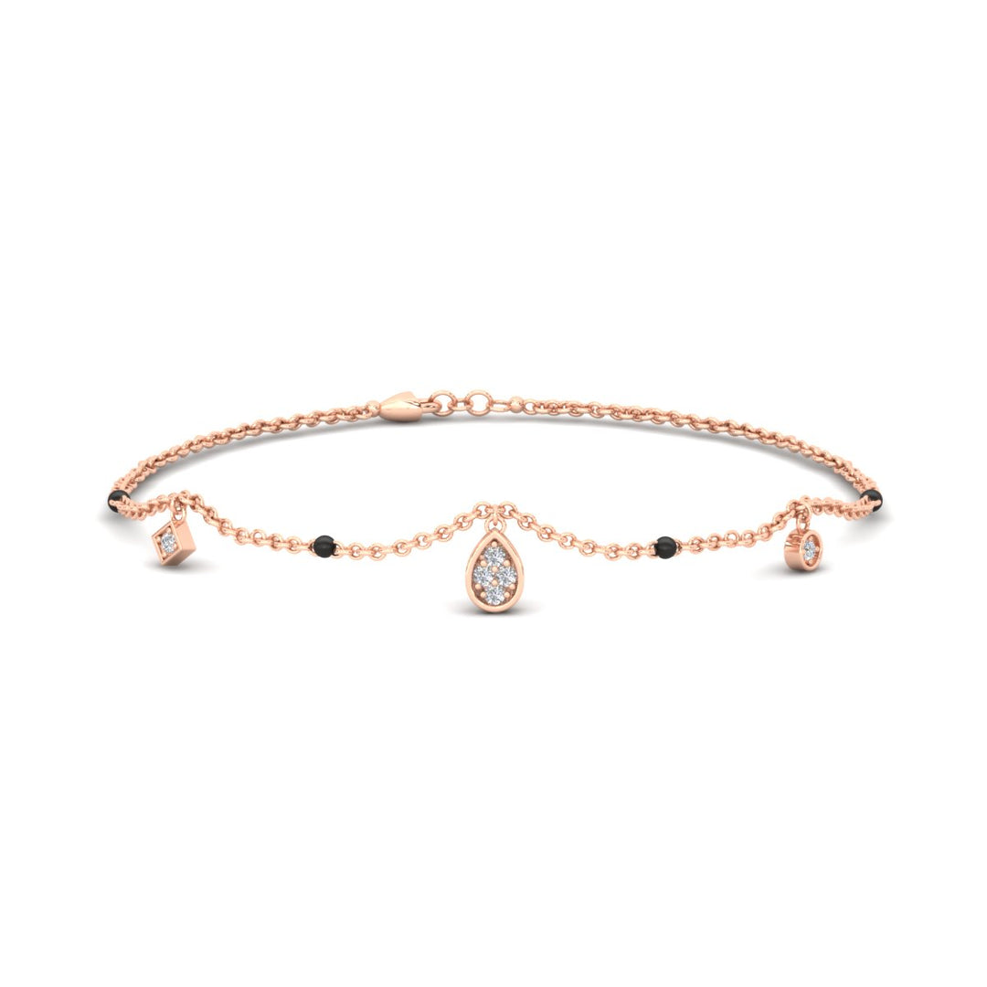 Diamond Teardrop Mangalsutra Bracelet