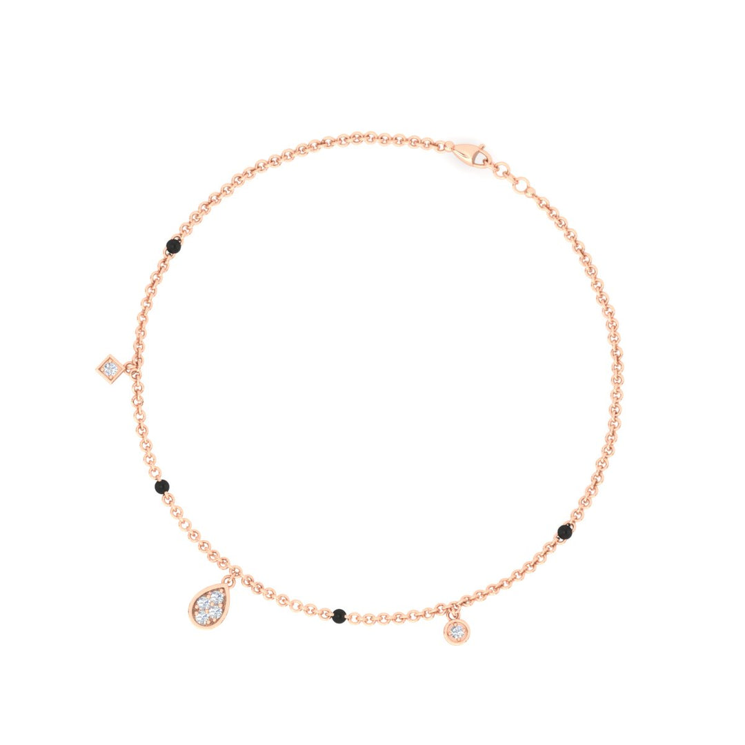 Diamond Teardrop Mangalsutra Bracelet