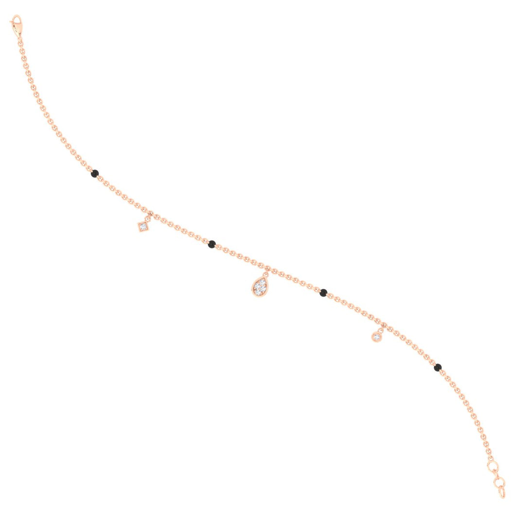 Diamond Teardrop Mangalsutra Bracelet