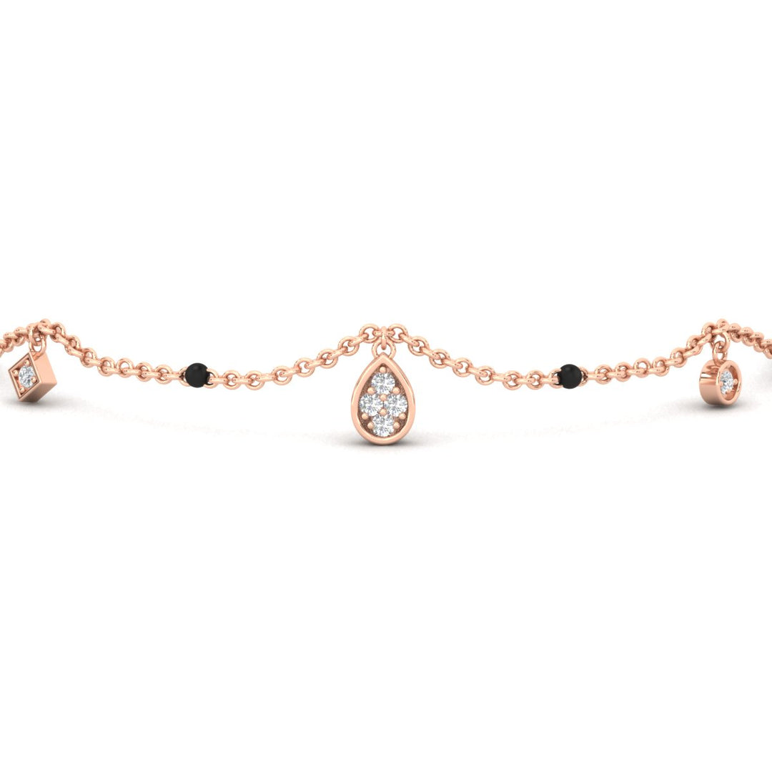 Diamond Teardrop Mangalsutra Bracelet
