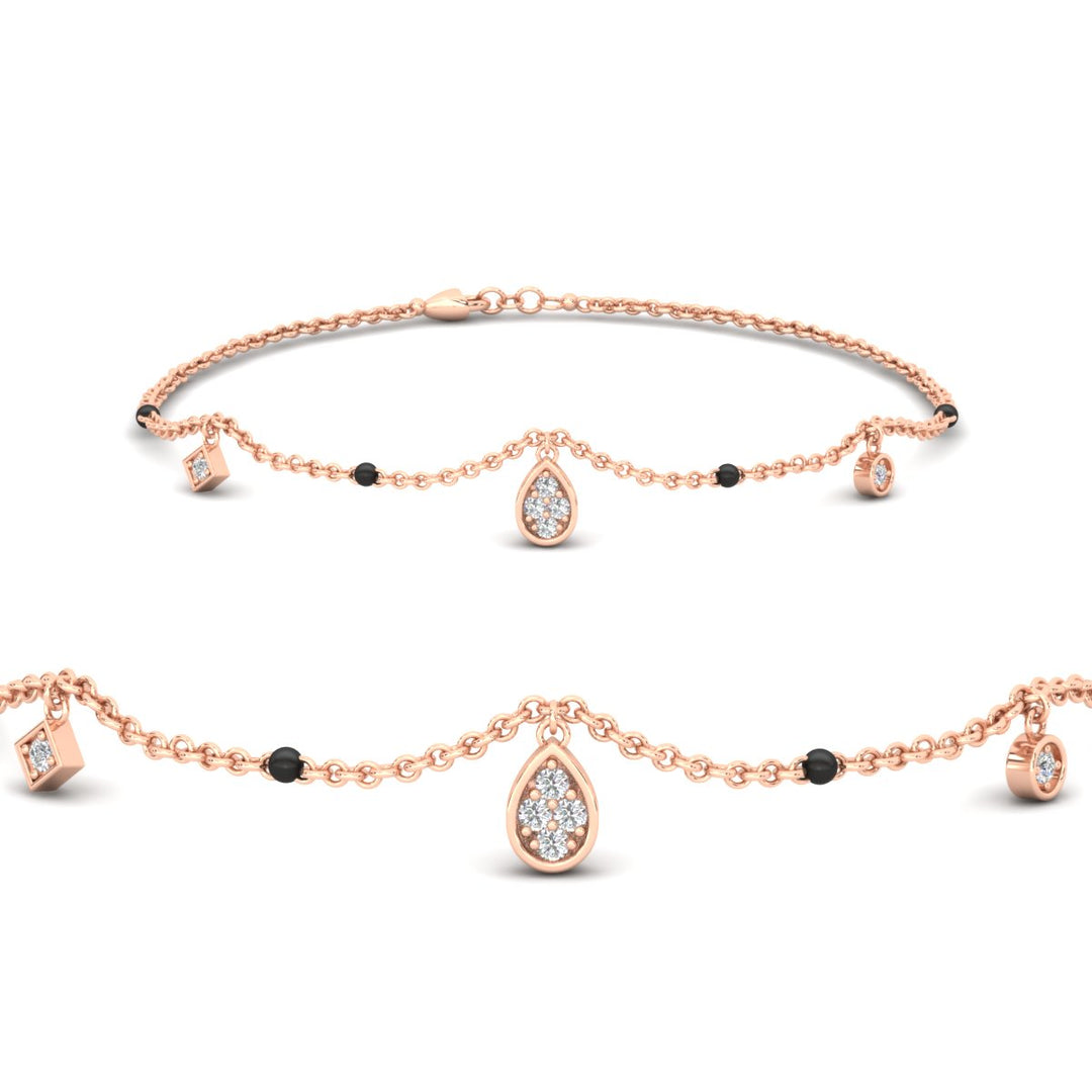 Diamond Teardrop Mangalsutra Bracelet