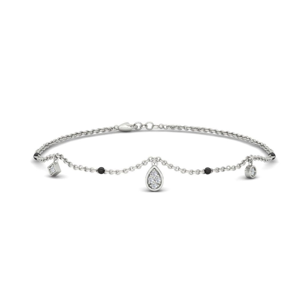 Diamond Teardrop Mangalsutra Bracelet