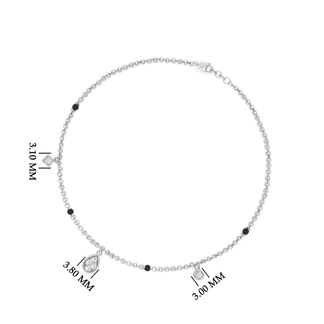Diamond Teardrop Mangalsutra Bracelet