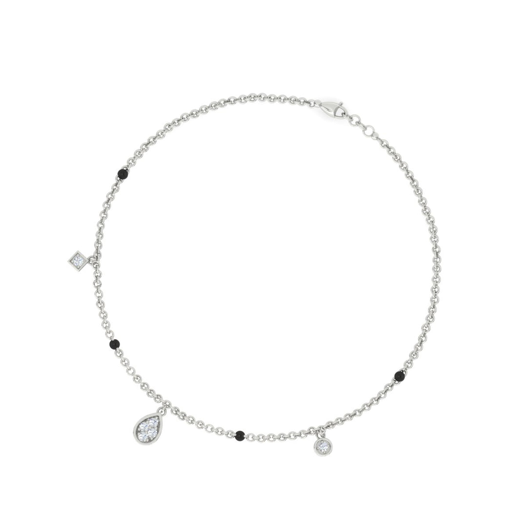 Diamond Teardrop Mangalsutra Bracelet