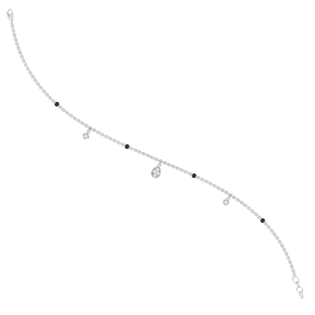 Diamond Teardrop Mangalsutra Bracelet