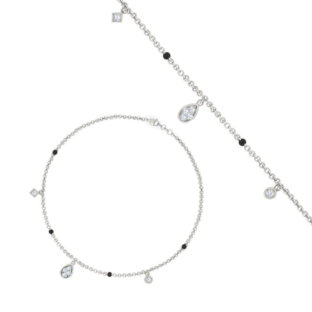 Diamond Teardrop Mangalsutra Bracelet