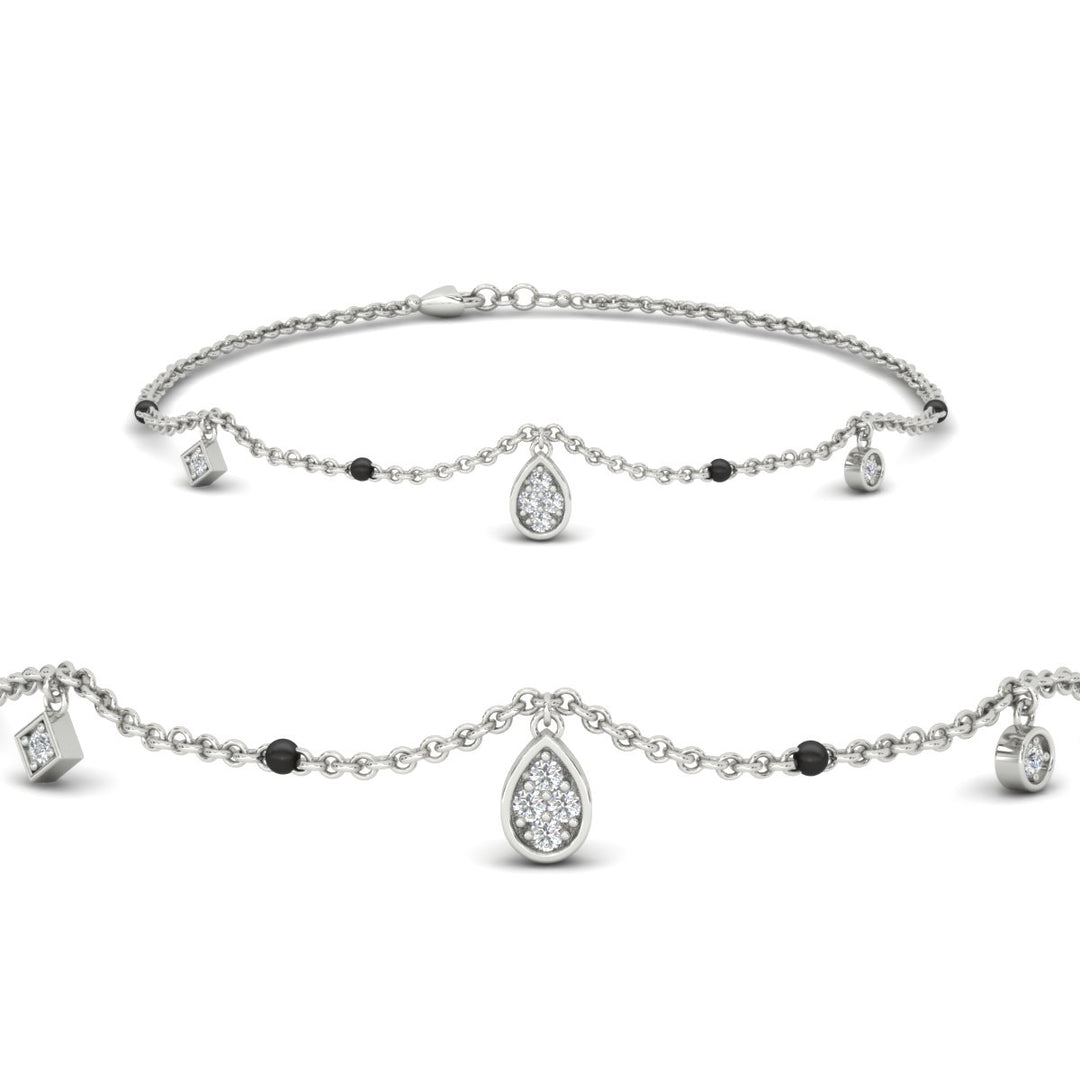 Diamond Teardrop Mangalsutra Bracelet