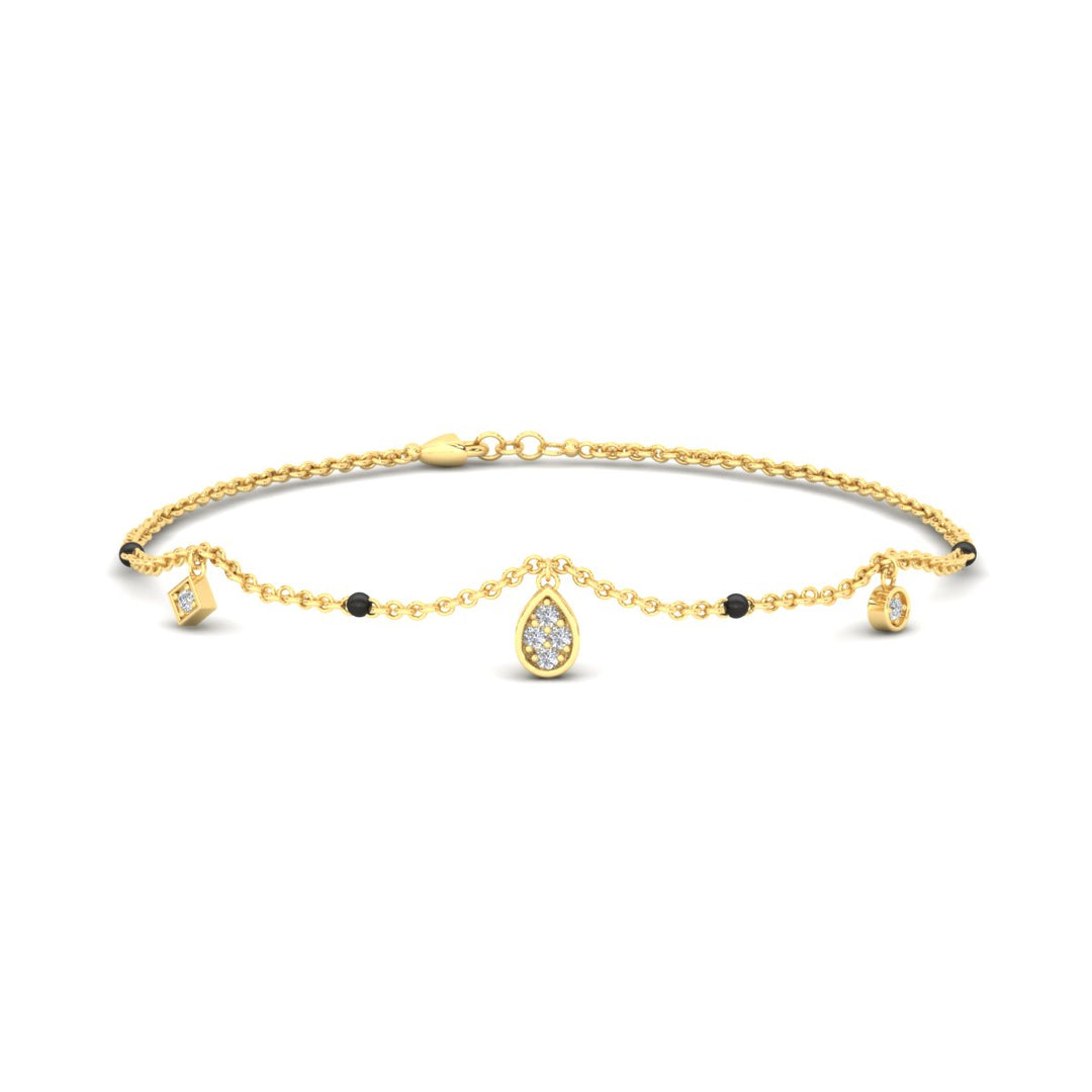 Diamond Teardrop Mangalsutra Bracelet