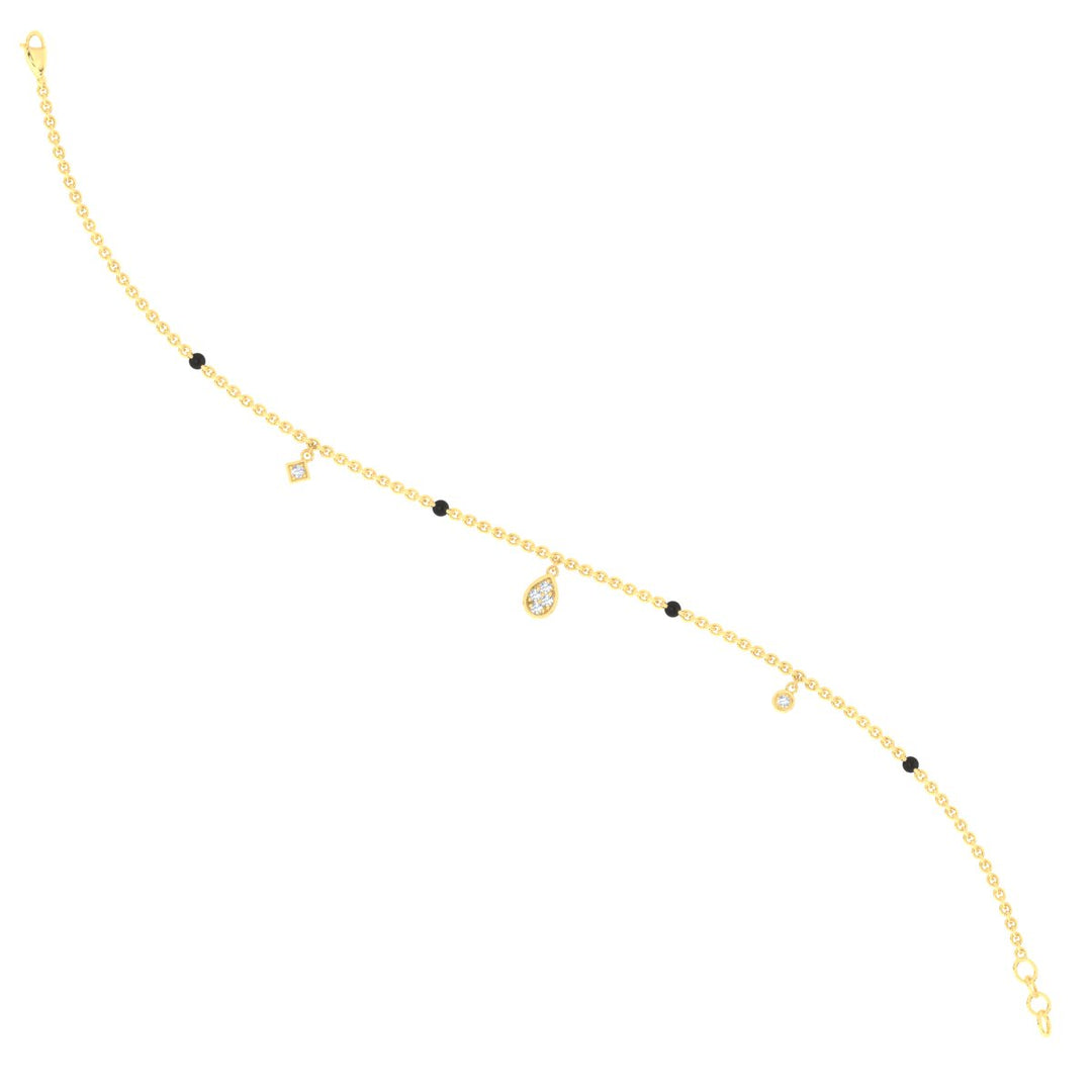 Diamond Teardrop Mangalsutra Bracelet