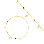 Load image into Gallery viewer, Diamond Teardrop Mangalsutra Bracelet