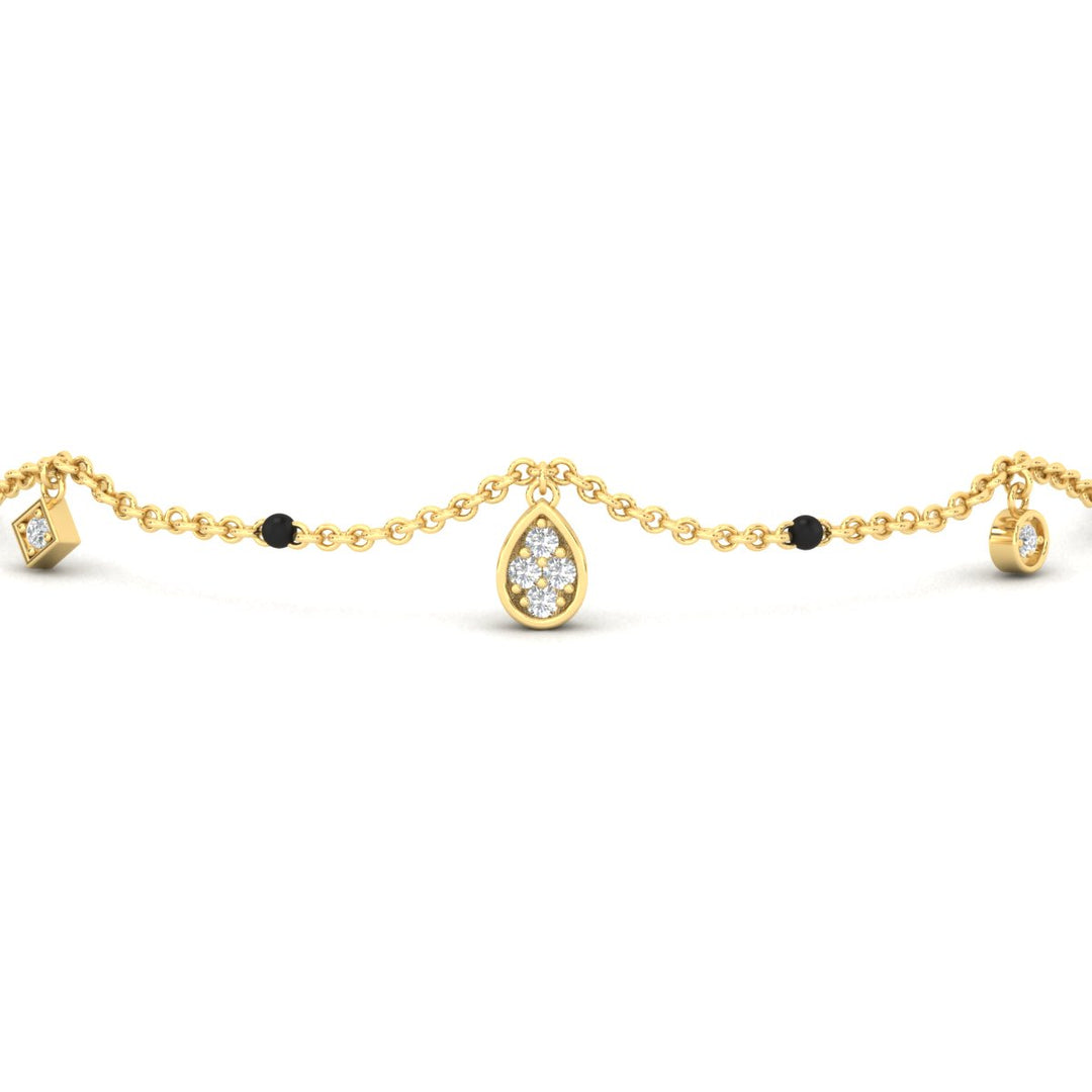 Diamond Teardrop Mangalsutra Bracelet