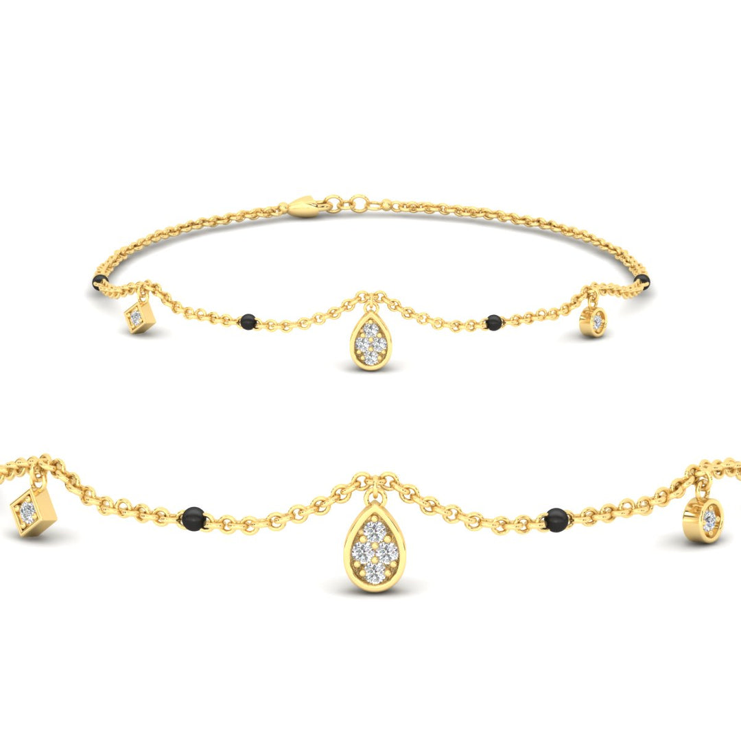Diamond Teardrop Mangalsutra Bracelet