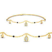 Diamond Teardrop Mangalsutra Bracelet