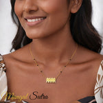 Load image into Gallery viewer, double-thali-with-delicate-black-beads-mangalsutra-in-yellow-gold-mgs11684angle1-nl-yg-fancy