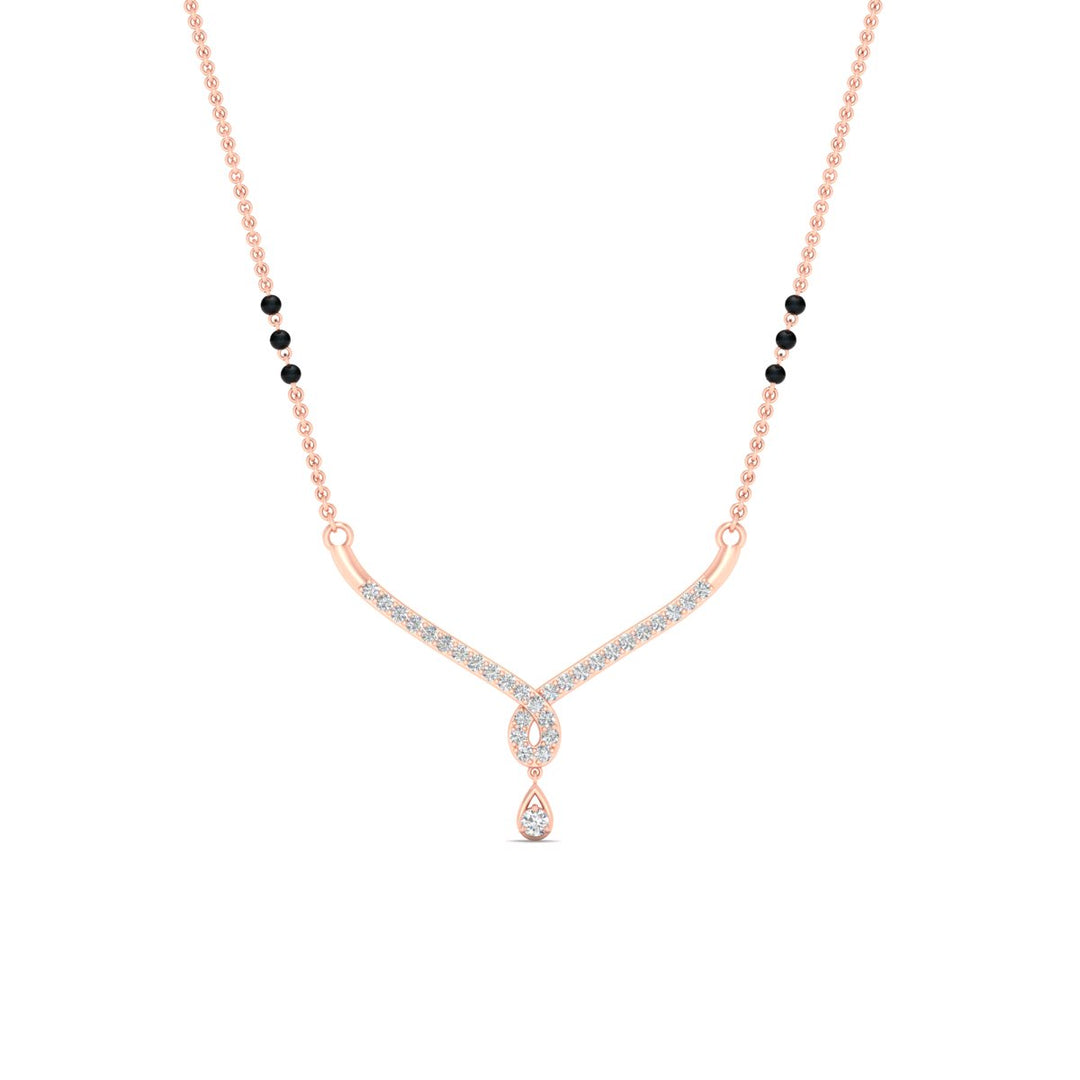 Simple Diamond Pendant Mangalsutra