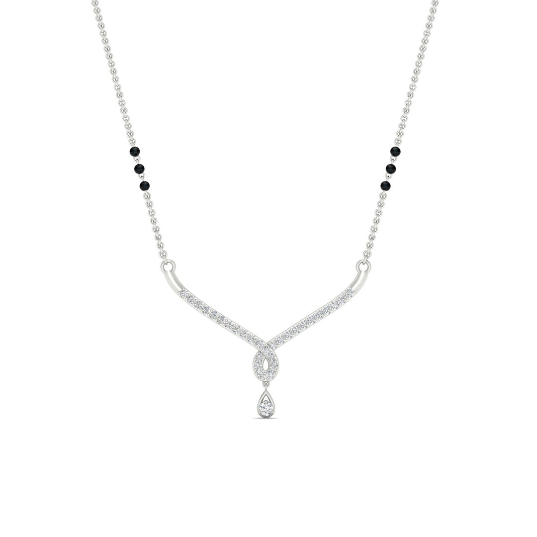 Simple Diamond Pendant Mangalsutra