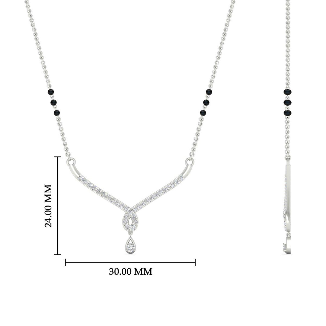 Simple Diamond Pendant Mangalsutra