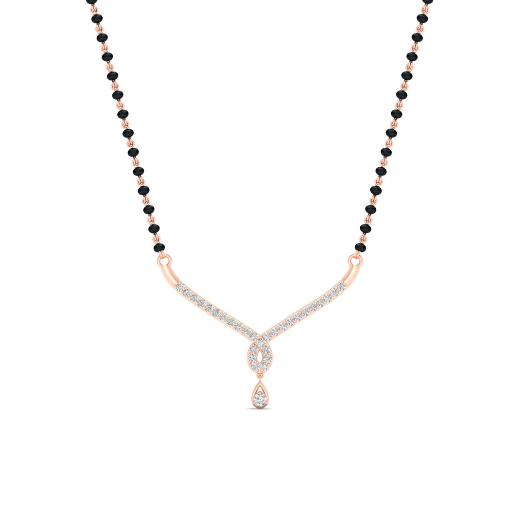 Simple Diamond Pendant Mangalsutra