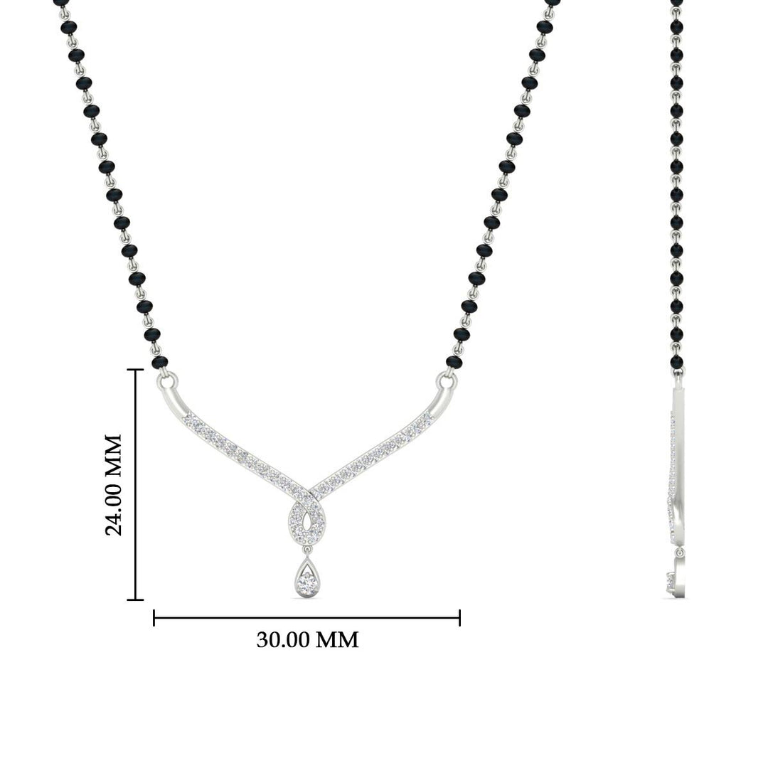 Simple Diamond Pendant Mangalsutra