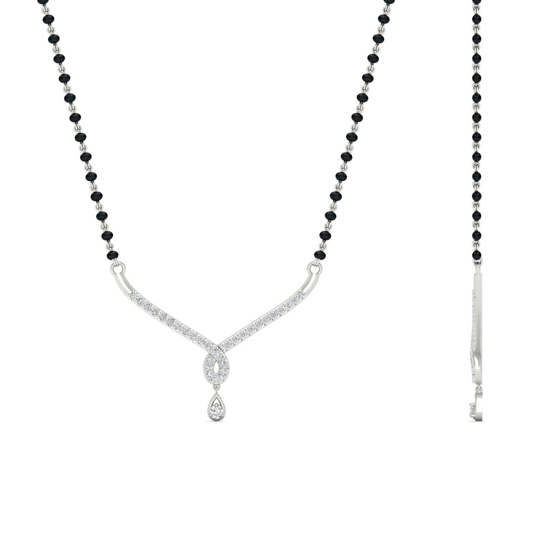 Simple Diamond Pendant Mangalsutra