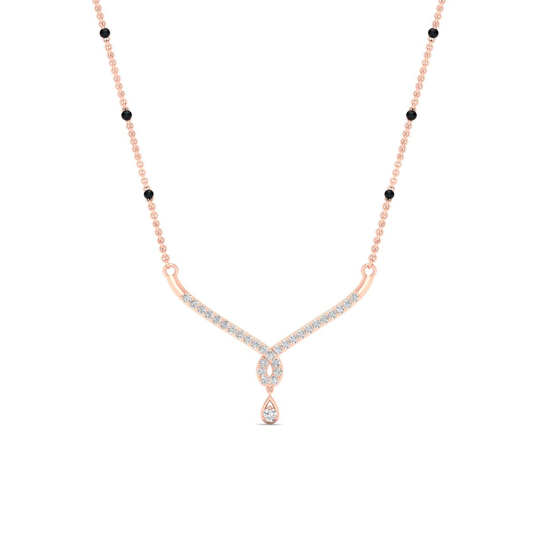Simple Diamond Pendant Mangalsutra