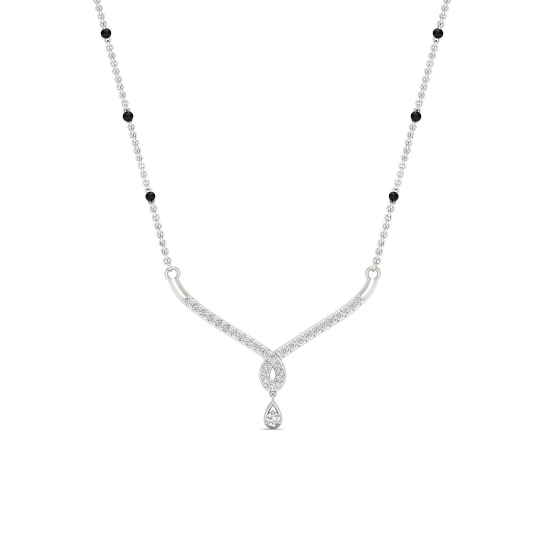 Simple Diamond Pendant Mangalsutra