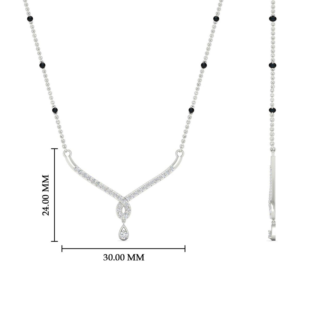 Simple Diamond Pendant Mangalsutra