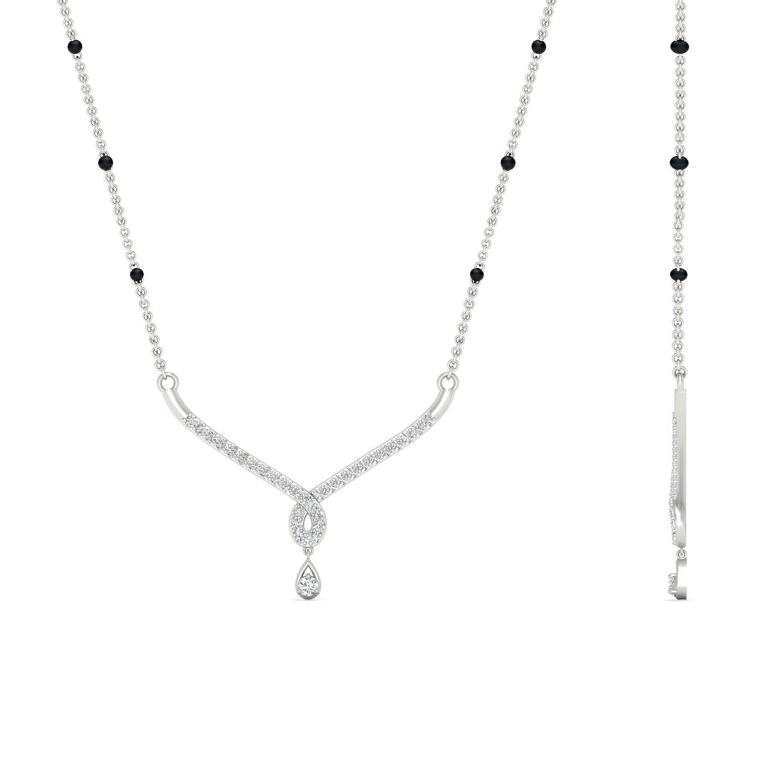 Simple Diamond Pendant Mangalsutra