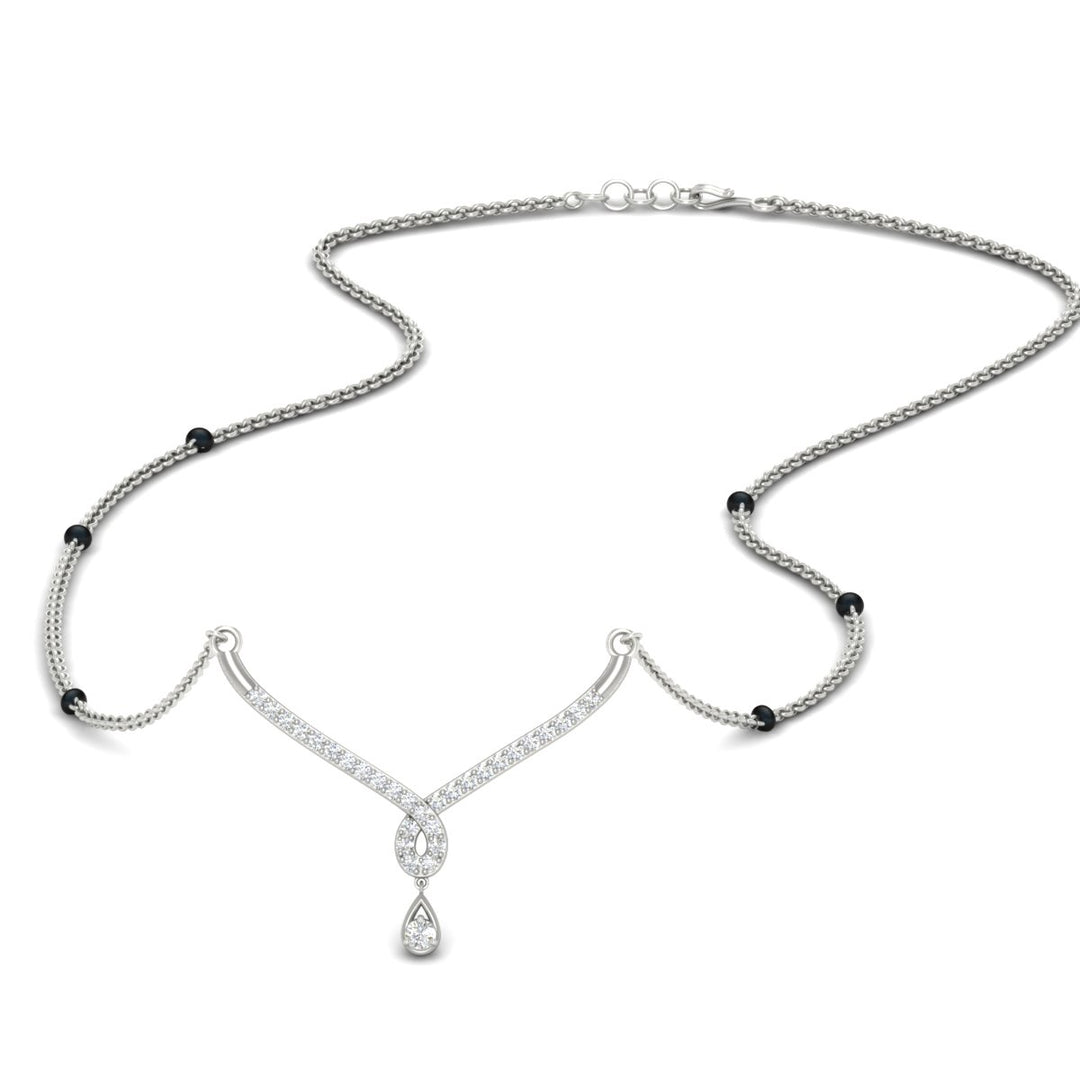 Simple Diamond Pendant Mangalsutra