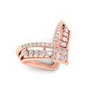 Load image into Gallery viewer, Double Row Crown Chevron Diamond Vanki Ring